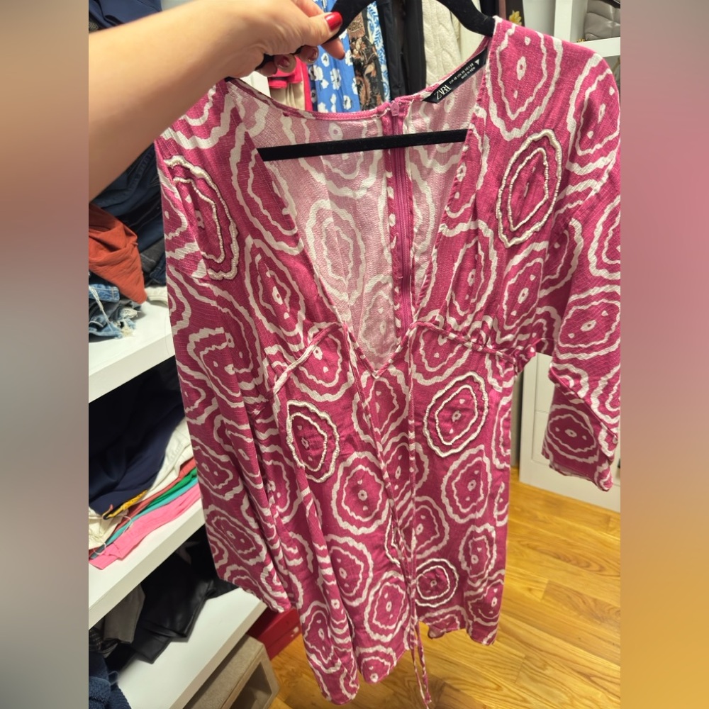 Zara linen dress or beach cover-up - Picture 3 of 8